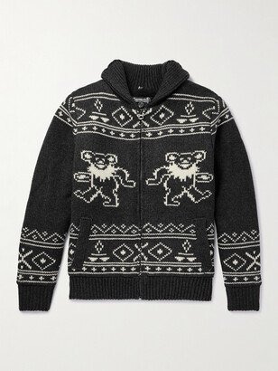 Grateful Dead Shawl-Collar Intarsia Wool-Blend Cardigan