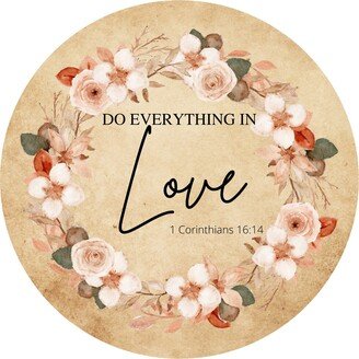 1 Corinthians 1614, Do Everything in Love, Bible Verse, Florals, Wreath Rail, Sign, Porch Decoration, Front Door Decor