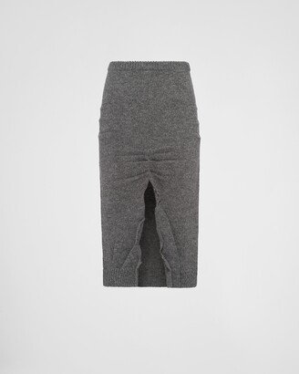 Wool And Cashmere Skirt With Split