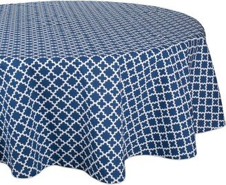 70 Cotton Lattice Kitchen Tablecloth Blue