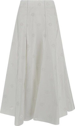 Flared Midi Skirt-AB