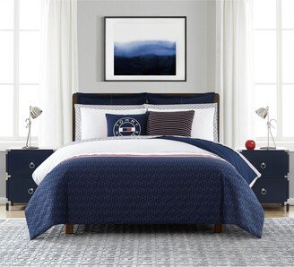 Cube Print Reversible 3 Piece Comforter Set, Full/Queen