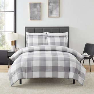Herringbone Weave Buffalo Check Bed in a Bag Comforter & Sheet Set