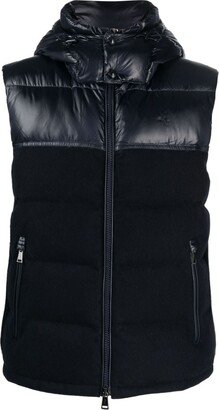 Hooded Panelled Gilet