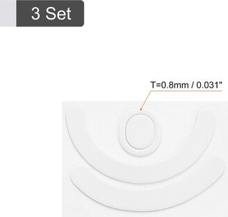 Unique Bargains Rounded Curved Mouse Feet 0.8mm w Paper for G403/G603/G703 White 3Pcs/3 Set