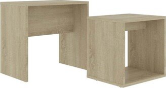 Coffee Table Set Sonoma Oak 18.9x11.8x17.7 Chipboard