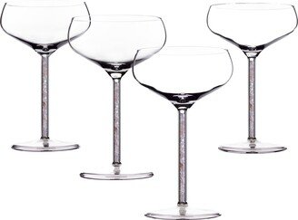 Greatfool Champagne/Cocktail Coupe - Rose Quartz - Four Piece