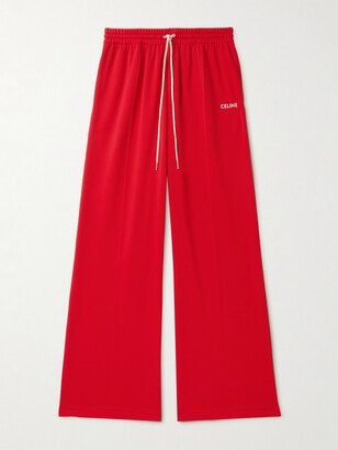 Straight-Leg Logo-Print Jersey Track Pants