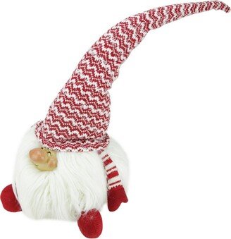 Northlight 25 Red and White Chipper Chester Sitting Chubby Christmas Santa Gnome