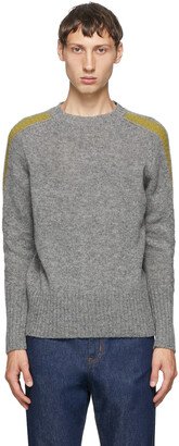 Grey Wool Bicolor Crewneck