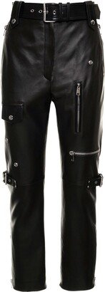 Belted Buckle Detailed Trousers