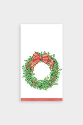 Boxwood and Berries Wreath Paper Guest Towel Napkins
