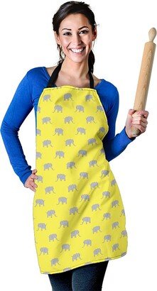 Elephant Pattern Apron - Printed Print Custom With Name/Monogram Gift For Lover