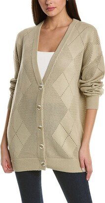 Pointelle Cashmere-Blend Cardigan