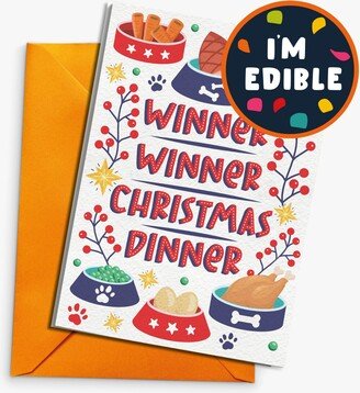 Scoff Paper Edible Dog Christmas Card