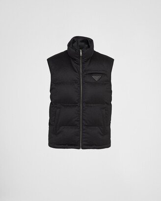 Cropped Cashmere Puffer Vest