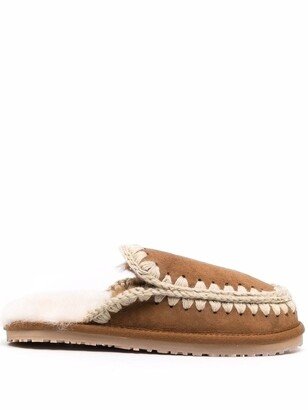 Braided Shearling Slippers