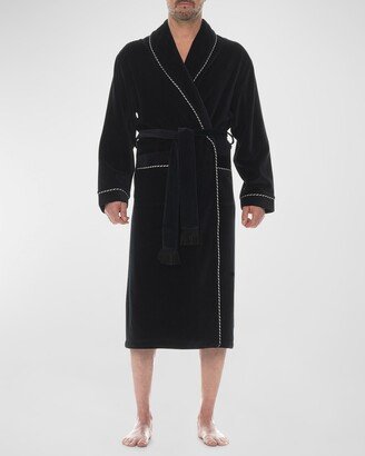 Men's Velour Shawl-Collar Robe