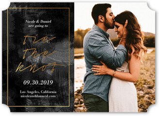 Save The Date Cards: Romantic Affair Save The Date, Black, 5X7, Matte, Signature Smooth Cardstock, Ticket