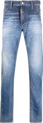 Paint Splatter-Print Jeans