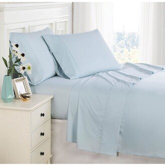 South Shore Fine Linens Deep Pocket Cotton Percale 300 Thread Count Sheet Set, King