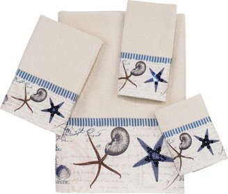 Antigua Starfish & Seashells Cotton Hand Towel, 16