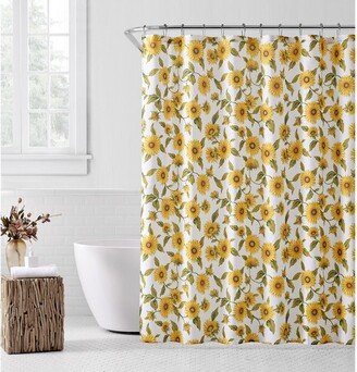 Saro Lifestyle Sunflower Shower Curtain, 70