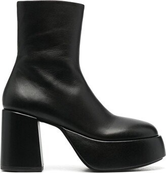 Platform Leather Ankle Boot