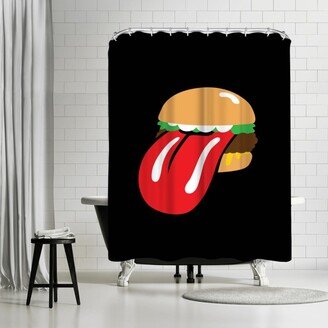 71 x 74 Shower Curtain, Rolling Burger by Joe Van Wetering
