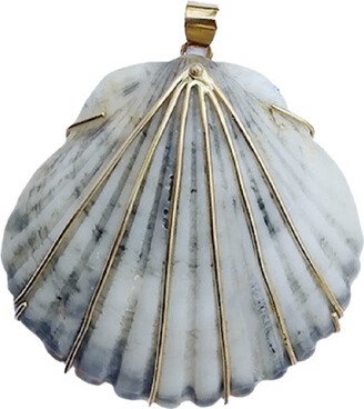 CCWW by Christina Puchi Grey Scallop Shell Pendant