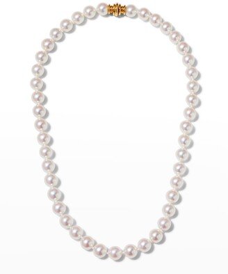 16 Akoya Cultured 8.5mm Pearl Necklace with Yellow Gold Clasp