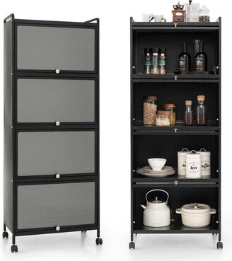 5-Tier Kitchen Baker's Rack Storage Cabinet Mobile Microwave - See Details