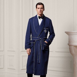 Ralph Lauren Monogram Silk Twill Robe