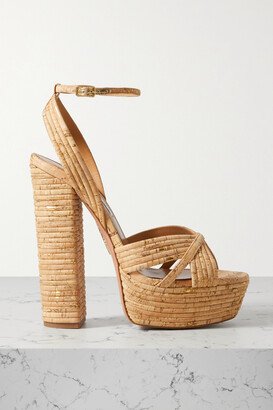 Sundance 140 Cork Platform Sandals - Brown