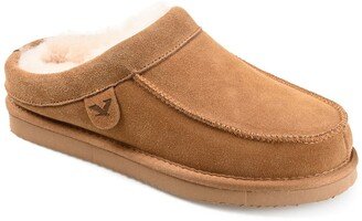 TERRITORY BOOTS Oasis Genuine Shearling Lined Suede Slipper