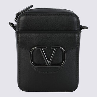 Black Leather Loco Crossbody Bag
