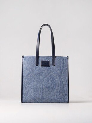 bag in denim with Paisley print