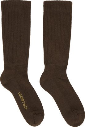 Brown Logo Socks