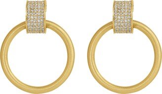 Petit Pavé Drop Hoop Earrings