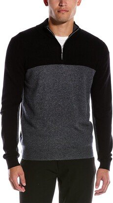 Scott & Scott London Wool & Cashmere-Blend 1/4-Zip Mock Neck Sweater