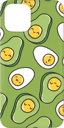 Custom Iphone Cases: Cute Egg And Avocado - Green Phone Case, Silicone Liner Case, Matte, Iphone 11 Pro Max, Green