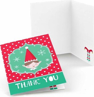 Big Dot of Happiness Elf Squad - Kids Elf Christmas and Birthday Party Thank You Cards (8 Count)