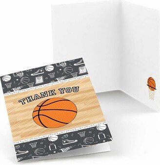 Big Dot of Happiness Nothin' but Net - Basketball - Baby Shower or Birthday Party Thank You Cards (8 Count)