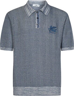 Logo-Embroidered Short-Sleeved Striped Polo Shirt