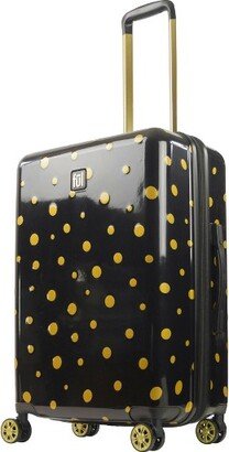 Impulse Mixed Dots Hardside Spinner 26 Luggage, Black