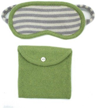 Cashmere Striped Eyemasks With Pouch-AB