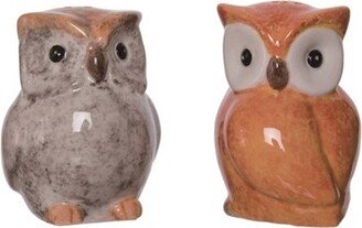 Dolomite 3.25 in. Multicolor Harvest Sweet Owl Salt and Pepper Shakers Set of 2