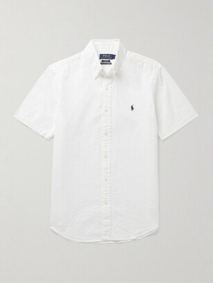 Button-Down Collar Cotton-Seersucker Shirt