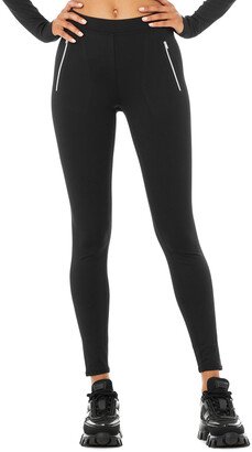 High-Waist Thrill Seeker Legging in Black, Size: 2XS |