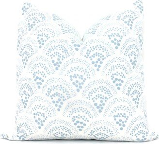 Sister Parish Mineral Blue Light Chou Decorative Pillow Cover, , Eurosham Or Lumbar Polka Dot Pillow